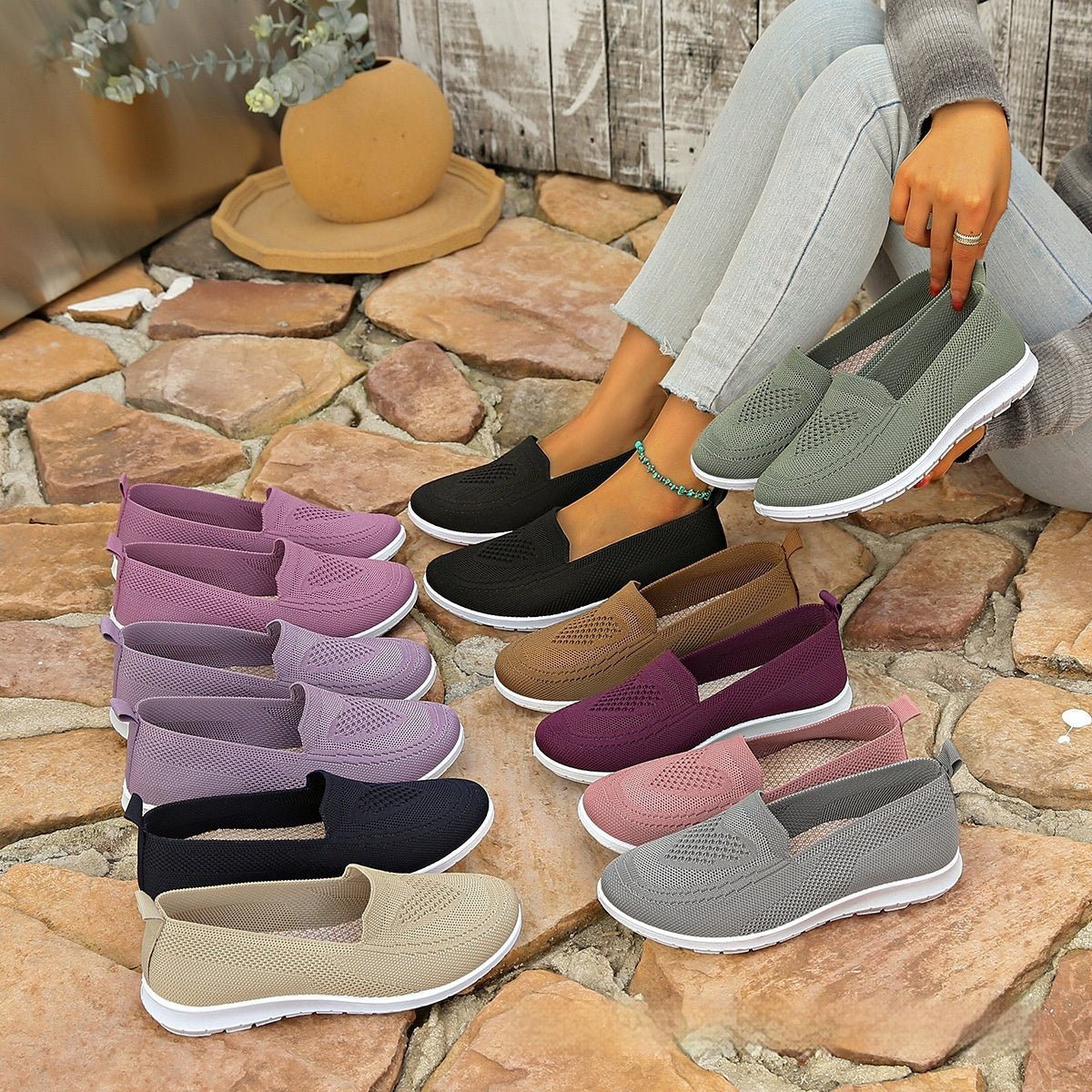 Spring And Summer Plus Size Cross-border Women's Leisure Thin Shoes