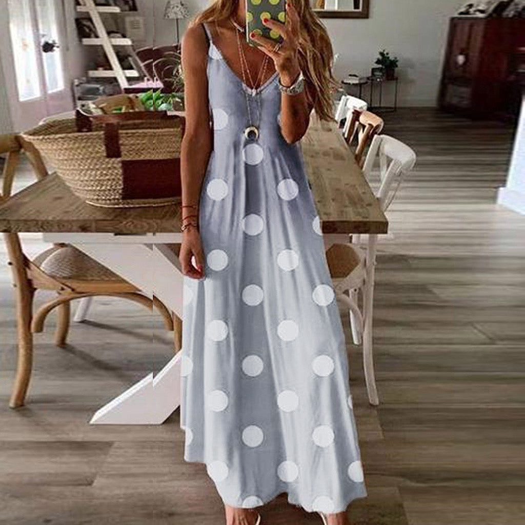 Fashion Women's Printed Beach Sling Long Skirt