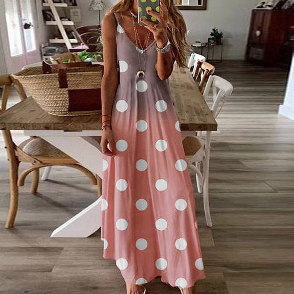 Fashion Women's Printed Beach Sling Long Skirt