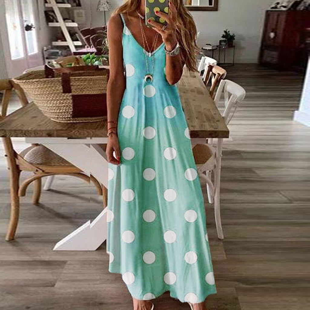 Fashion Women's Printed Beach Sling Long Skirt