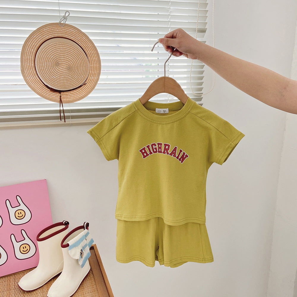Boys And Girls Printed Letter Sportswear Children's Travel Clothes